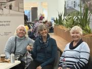 Hobart 2025 - at the airport - Trish, Marion & Sandy